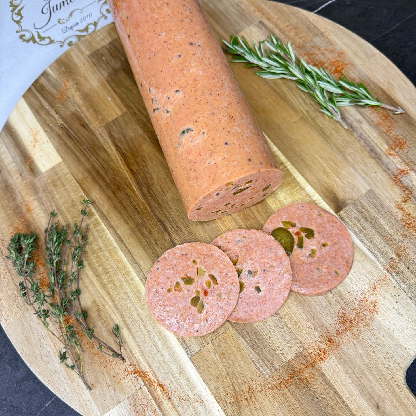 Mortadelle de poulet aux olives