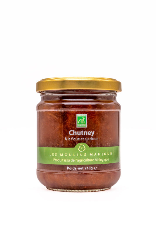 Chutney bio à la figue et au citron 210g — Les Moulins Mahjoub