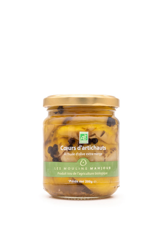 Cœurs d'artichaut bio à l'huile d'olive extra-vierge 200g — Les Moulins Mahjoub