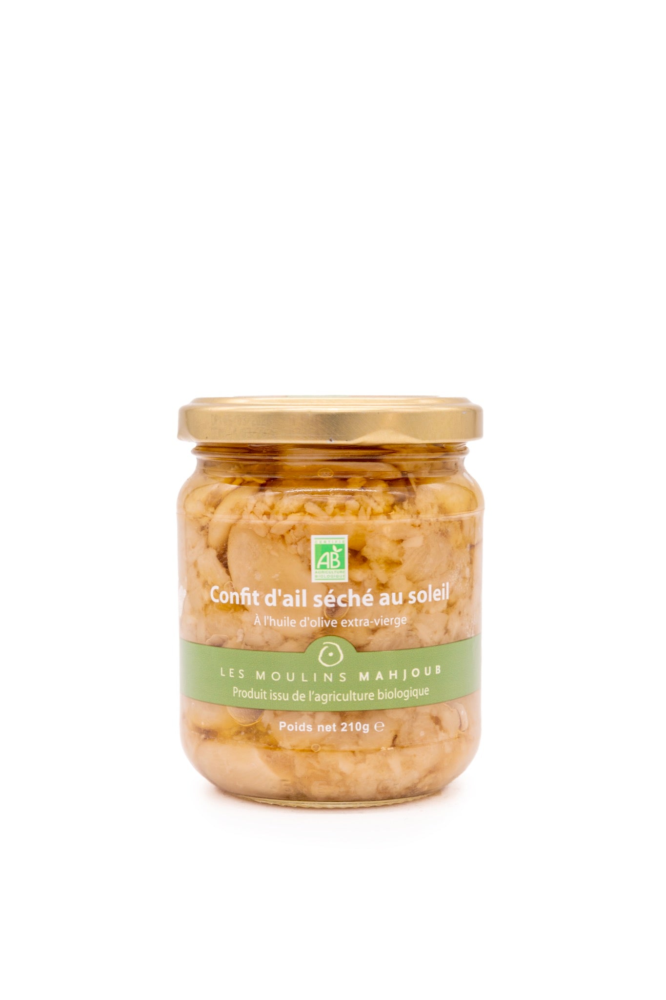 Confit d'ail séché au soleil bio à l'huile d'olive 210g — Les Moulins Mahjoub
