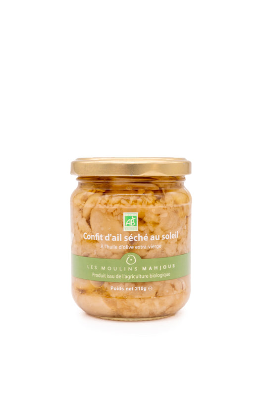 Confit d'ail séché au soleil bio à l'huile d'olive 210g — Les Moulins Mahjoub