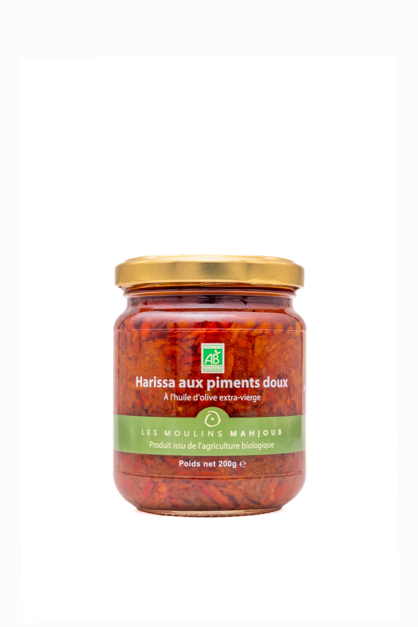 Harissa aux piments doux bio à l'huile d'olive extra-vierge 200g — Les Moulins Mahjoub