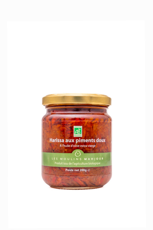 Harissa aux piments doux bio à l'huile d'olive extra-vierge 200g — Les Moulins Mahjoub