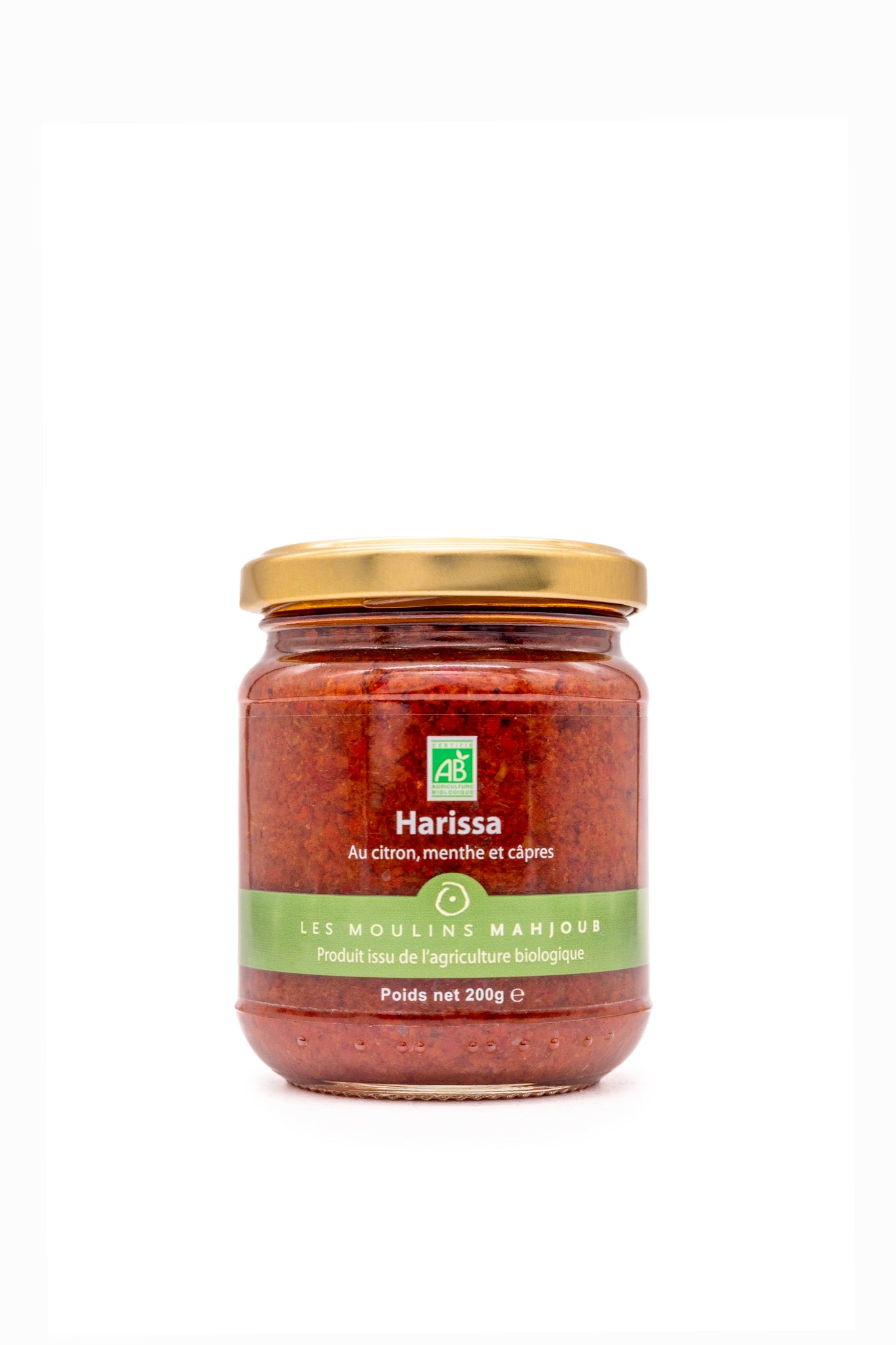 Harissa bio au citron, menthe & câpres 200g — Les Moulins Mahjoub