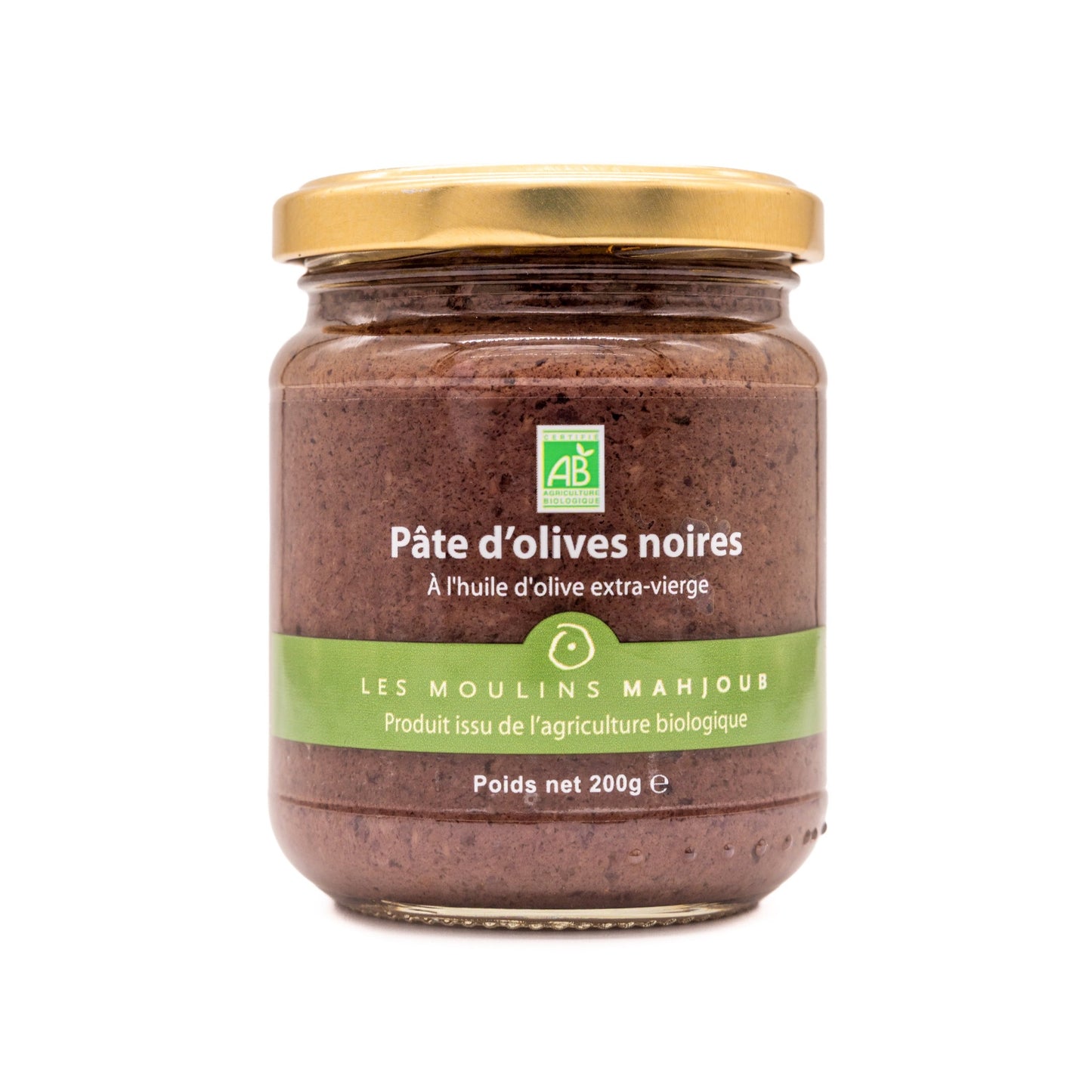 Pâte d'olives noires bio à l'huile d'olive extra-vierge 200g — Les Moulins Mahjoub