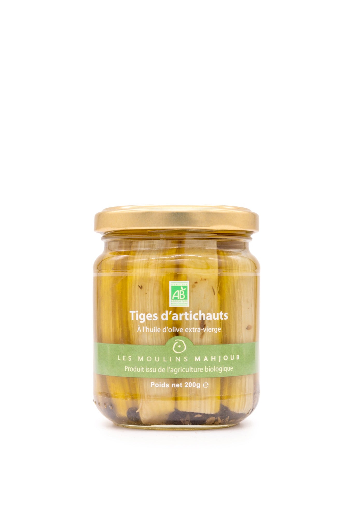 Tiges d'artichaut bio à l'huile d'olive extra-vierge 200g — Les Moulins Mahjoub