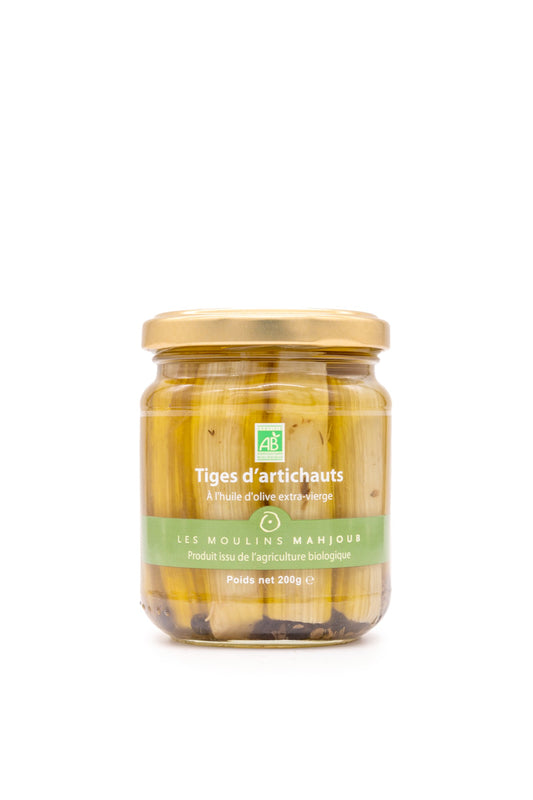 Tiges d'artichaut bio à l'huile d'olive extra-vierge 200g — Les Moulins Mahjoub