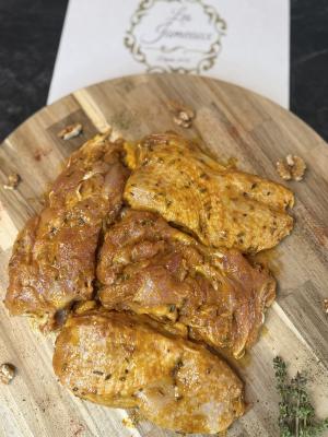 Cuisse de poulet désossée marinée