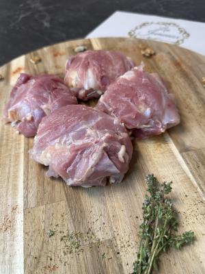 Blanquette de poulet dans la cuisse avec peau