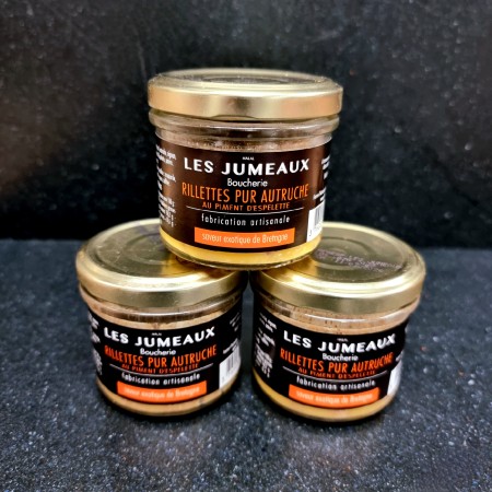 Rillettes d'autruche piment d'Espelette